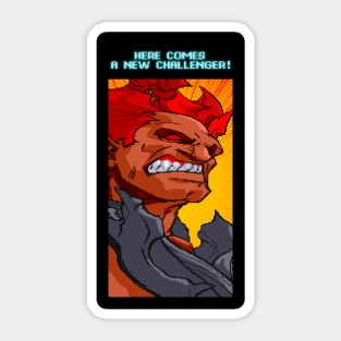 Here Comes A New Challenger - Akuma Sticker